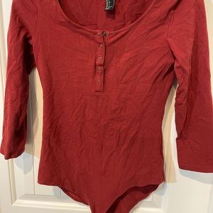 Red/maroon bodysuit